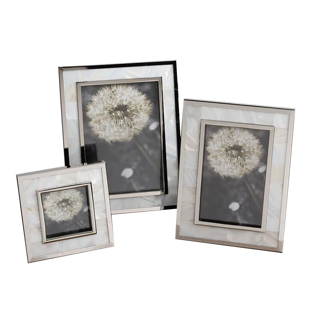 

Fashionable Hand-made Home Deco Natural Seashell Photo Frames, Shell Framing Display YSPF-007