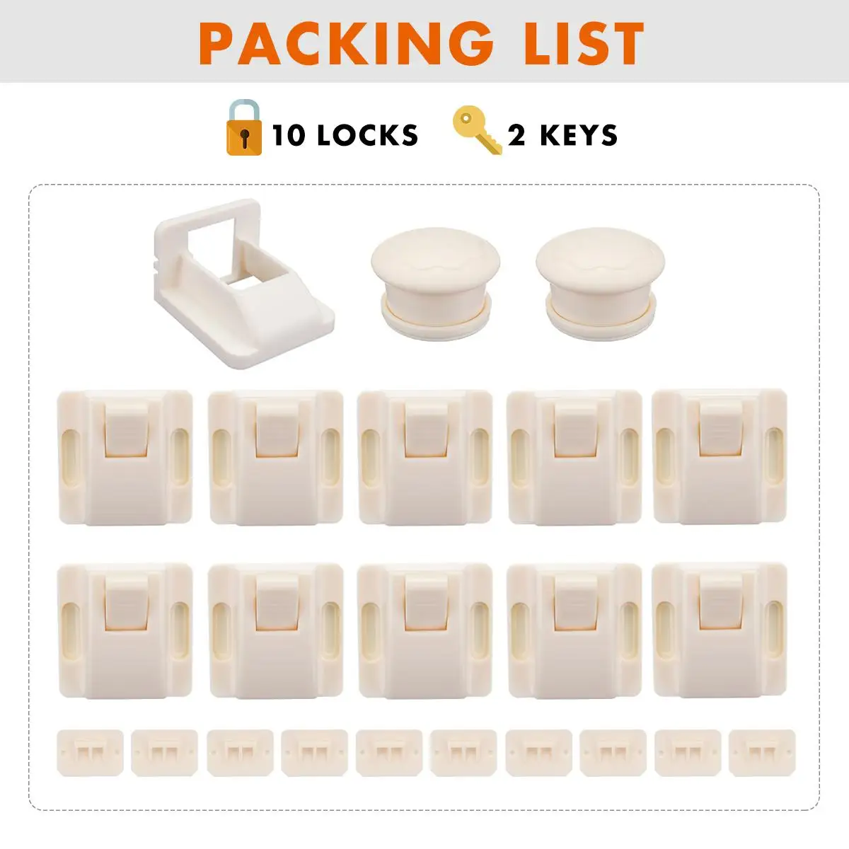 10 Locks 2 Keys Se 4/8/10/12 шт Магнитный шкаф ящик комод замки для насадки на углы для безопасности ребенка замок доказательства любимчика - Цвет: 10 Locks 2 Keys Se