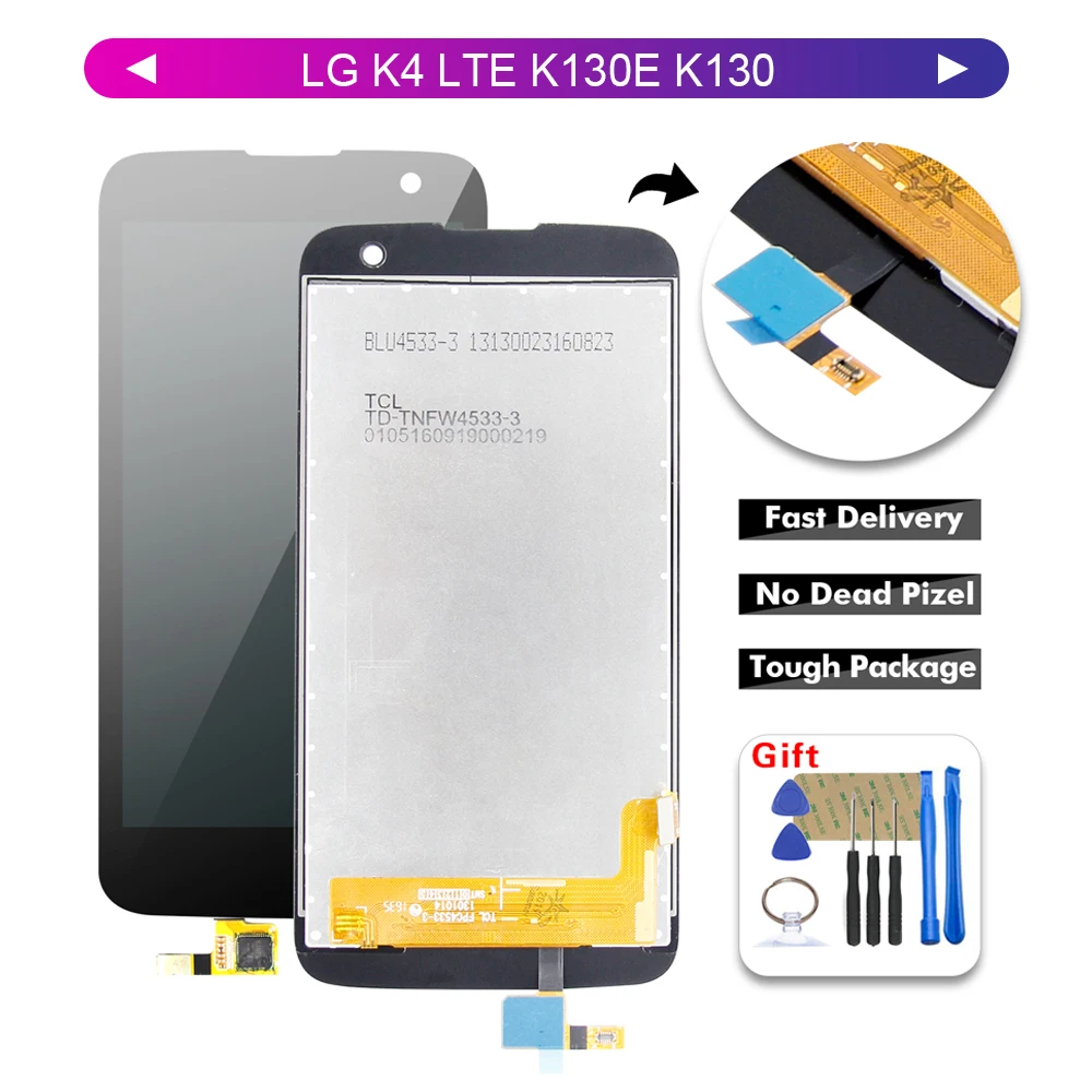 ЖК дисплей 4 5 &quotдля LG K4 LTE K130E K130 дигитайзер экран сенсорная панель датчик в сборе