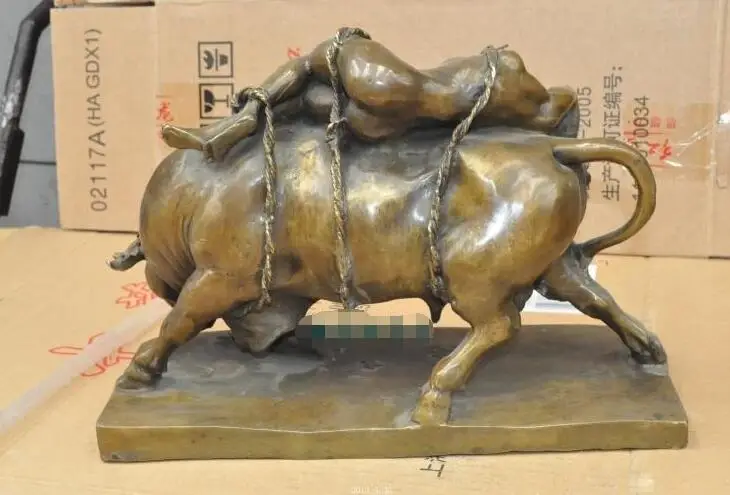 11 &quotЗападная бронзовая медная художественная статуя Belle Binding cattle bull OX Decor