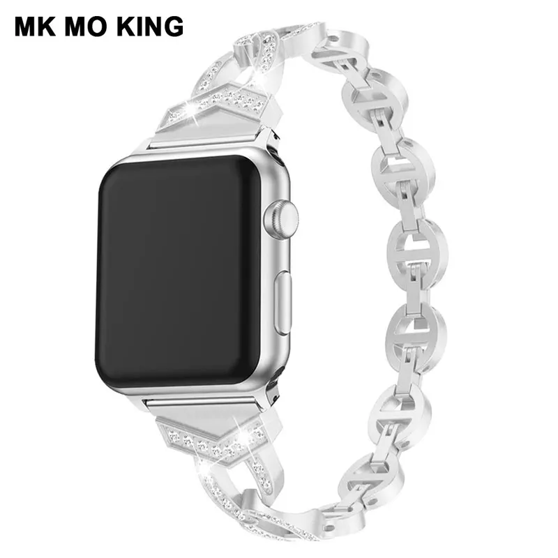 Ремешок из нержавеющей стали для Cartier apple iphone x iwatch 1 2 3 4 38 44 мм женский ремешок