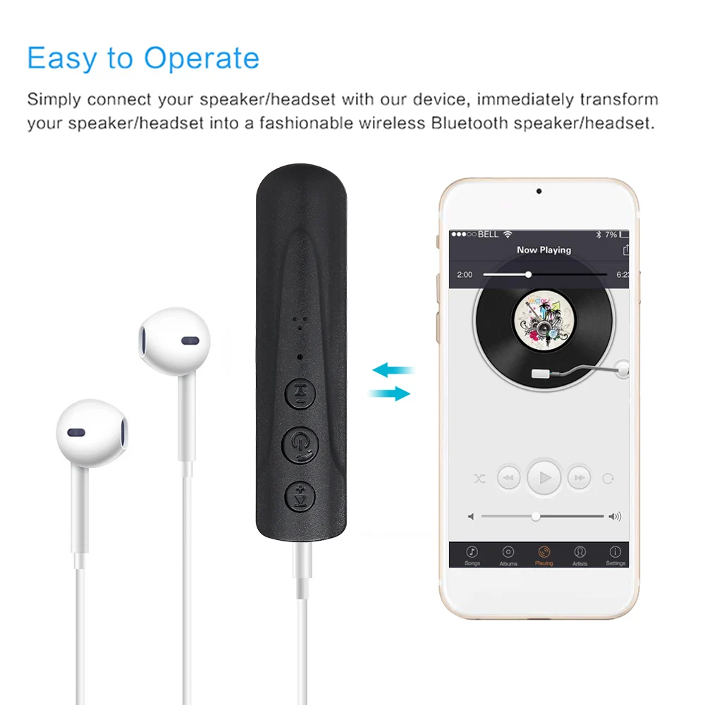 Миниатюрный беспроводной Bluetooth 4 1 аудиоприемник музыкальная шкатулка адаптер