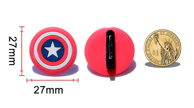 8-10 шт. с принтами "Marvel", "Мстители", "Халк", "Супермен шаржа PVC брошь с иконкой значок кнопки мини шпильки кнопка значки на рюкзак одежда шляпа Декор