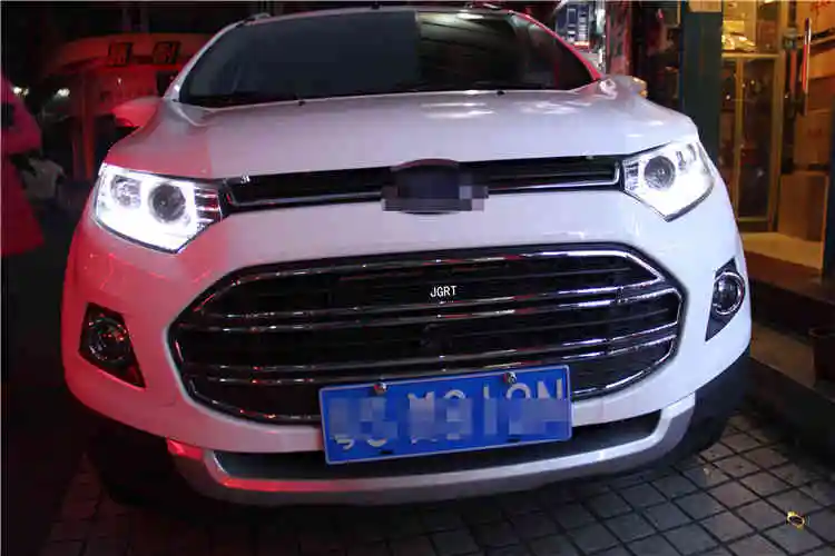 2 шт светодиодный фары для Форд Ecosport 2013 автомобилей Светодиодный свет двойной ксеноновой линзы автомобильные аксессуары Габаритные огни противотуманных фар