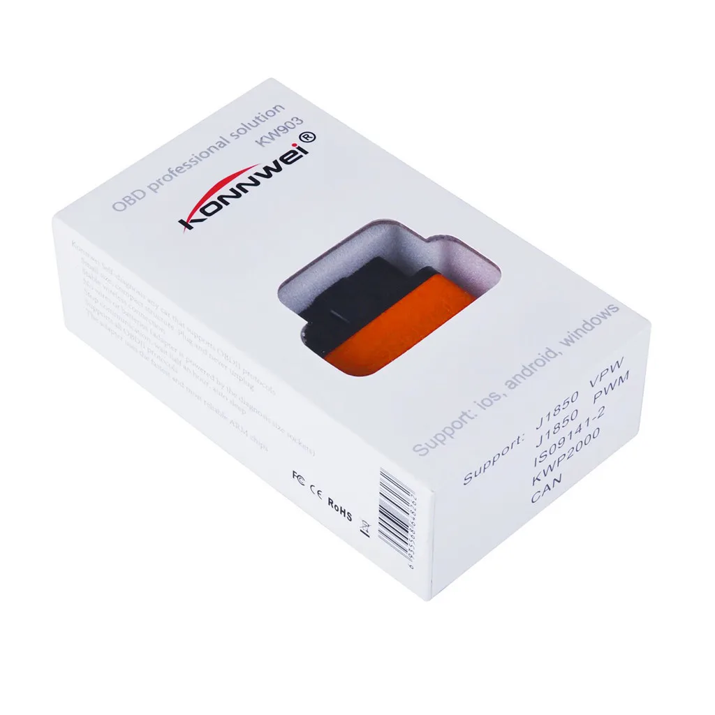 KW903 Bluetooth 3 0 для Android и IOS система Iphone OBD2 диагностический инструмент ELM327