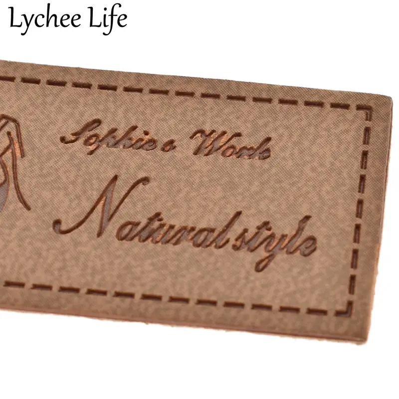 Lychee Life 20 шт. этикетки из искусственной кожи с буквенным принтом аксессуары для