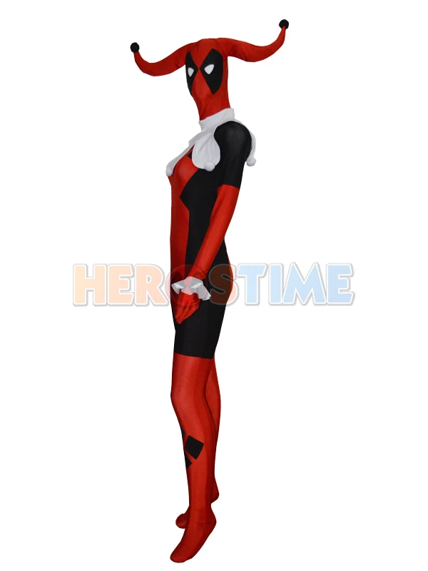 Дэдпул Харли Квин на заказ лайкра спандекс супергерой zentai костюм|spandex fabric|costume