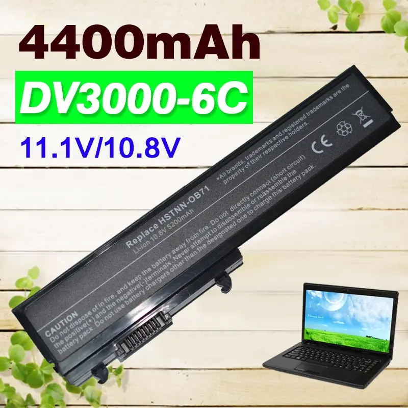 

4400mAh 6cells 11.1v laptop battery for hp HSTNN-CB71 HSTNN-OB71 KG297AA HSTNN-XB70 DV3000 463305-341 463305-751 468816-001