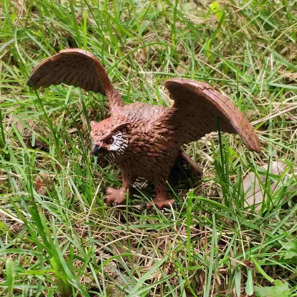 Owl Фигурки птиц, Имитационные фигурки птиц, модели животных, игрушки для домашнего декора, миниатюрное украшение для сада в виде Феи, орнамент, подарки для детей - Цвет: Owl