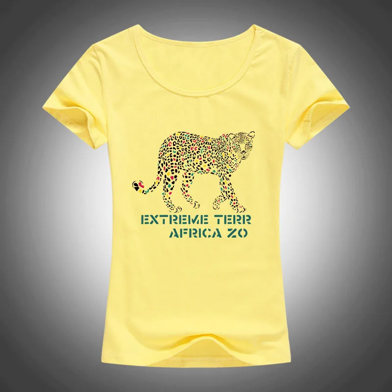 Футболка extreme terr africa zo с принтом животных женские летние модные топы коротким
