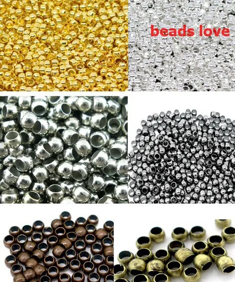 

(1000 шт./лот) 2,5 мм Dia Pick 6 цветов ювелирных изделий гладкие шарики Обжимные бусины (w02935) Бесплатная доставка!