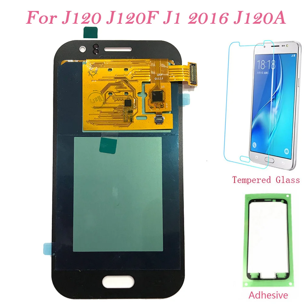 Тест AMOLED ЖК-экран для Samsung Galaxy J120 сенсорный экран дигитайзер ЖК-дисплей J1 2016 J120F