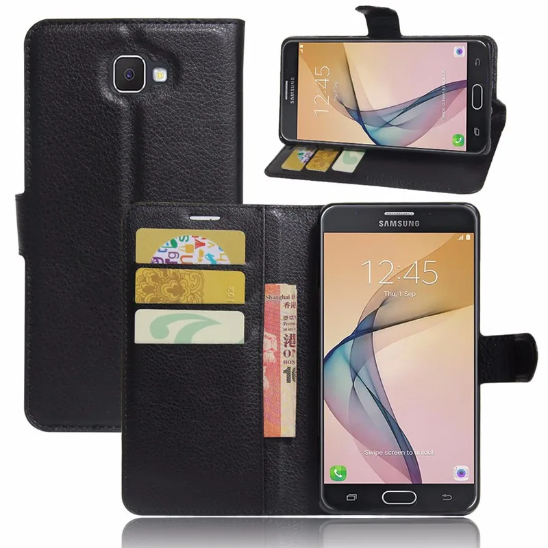 For Samsung Galaxy J7 Prime Case Wallet PU Leather Back Cover Phone G610 G610F Flip Bag | Мобильные телефоны и аксессуары