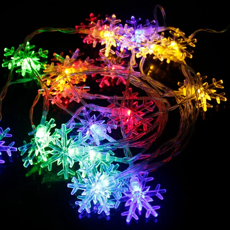 FENGRISE 3 м 20LED светильник-гирлянда со снежинками на батарейках романтический свадебный Декор Рождественская елка украшения Новогодние украшения