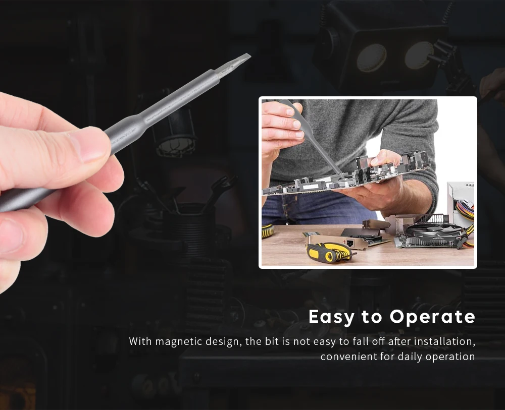 Wowstick 1F+ мини электрическая отвертка перезаряжаемая Беспроводная шуруповерт с светодиодный светильник литиевая батарея