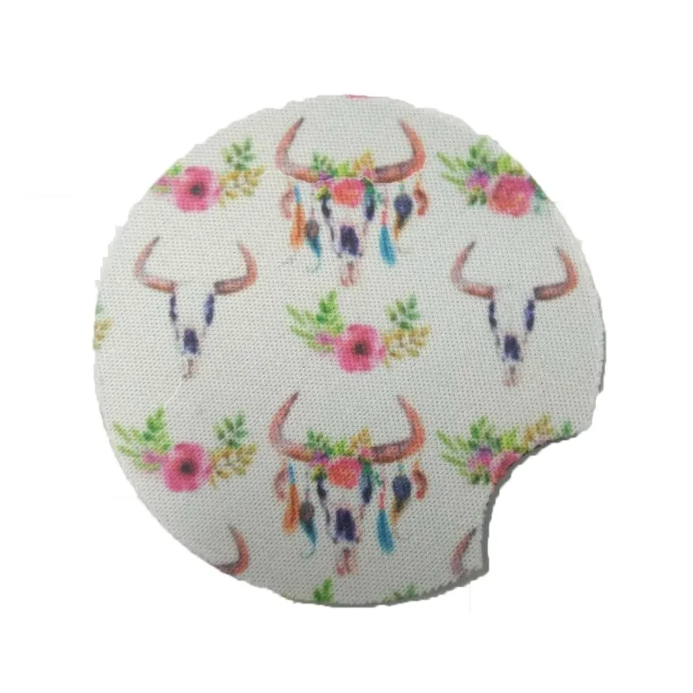 

Neoprene Leopard Car Coaster Cowhide Cup Mat Sunflower Tumbler accessories Free Shipping DOM1071237