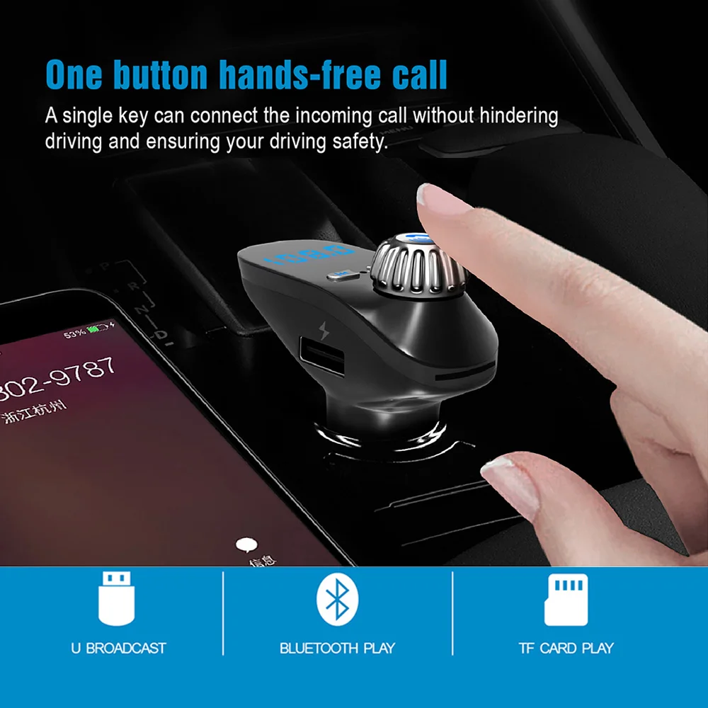 FM модулятор Автомобильный MP3 плеер A2DP Музыка Bluetooth 4 2 передатчик громкой связи