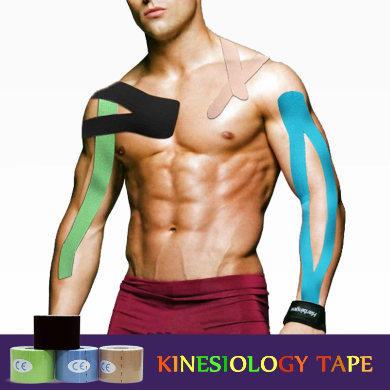 

Kinesiology Elastic Waist Medical Tape Athletic Bandage Sports Physio Medical Muscle Ankle Pain Care Support 5cmx5m