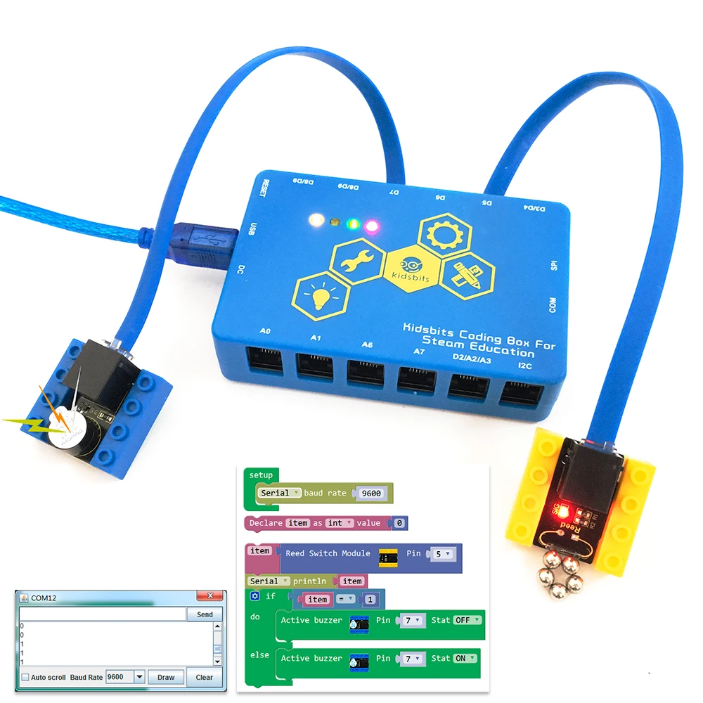 Kidsbits блоки кодирования активный звуковой модуль для Arduino STEM | Компьютеры и офис
