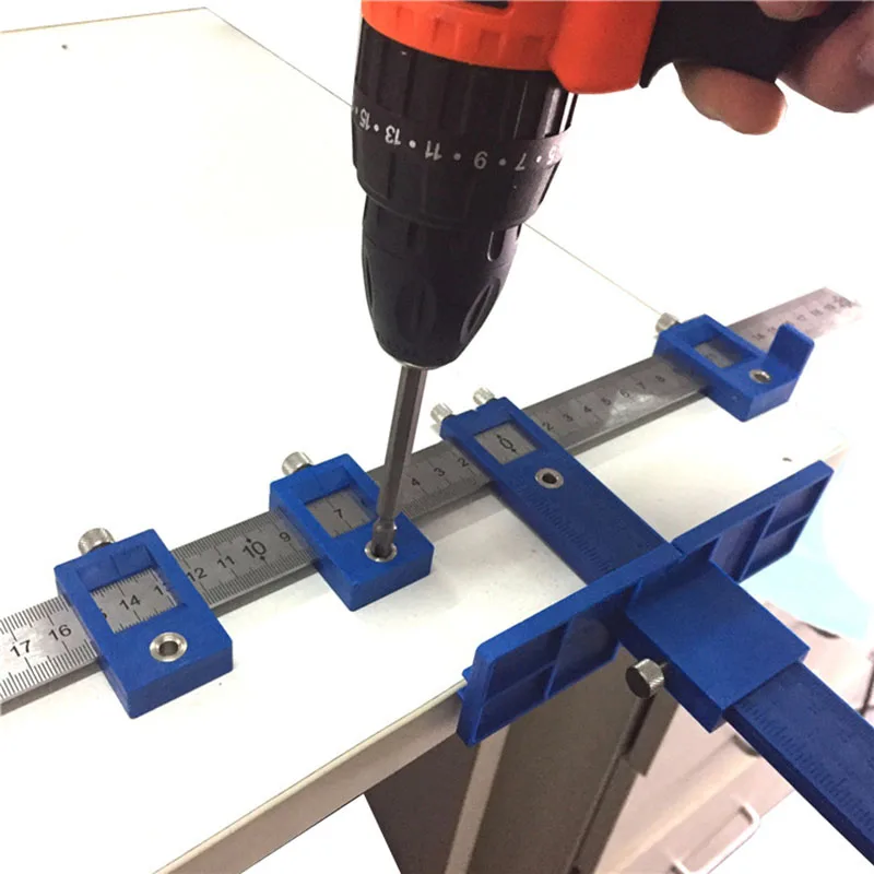 

Punch Positioner Drill Guide Sleeve Cabinet Hardware Jig Drawer Pull Wood Drilling Tools Cabinet Hardware Jig
