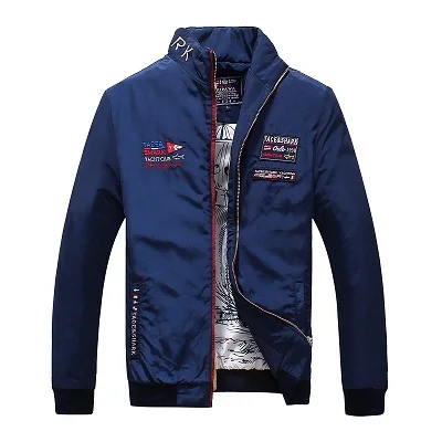 6680Blue Оригинальные Брендовые мужские куртки и пальто, роскошная куртка с вышивкой Tace& Shark, Мужская одежда, весенне-осенние мужские куртки - Цвет: 6680Blue