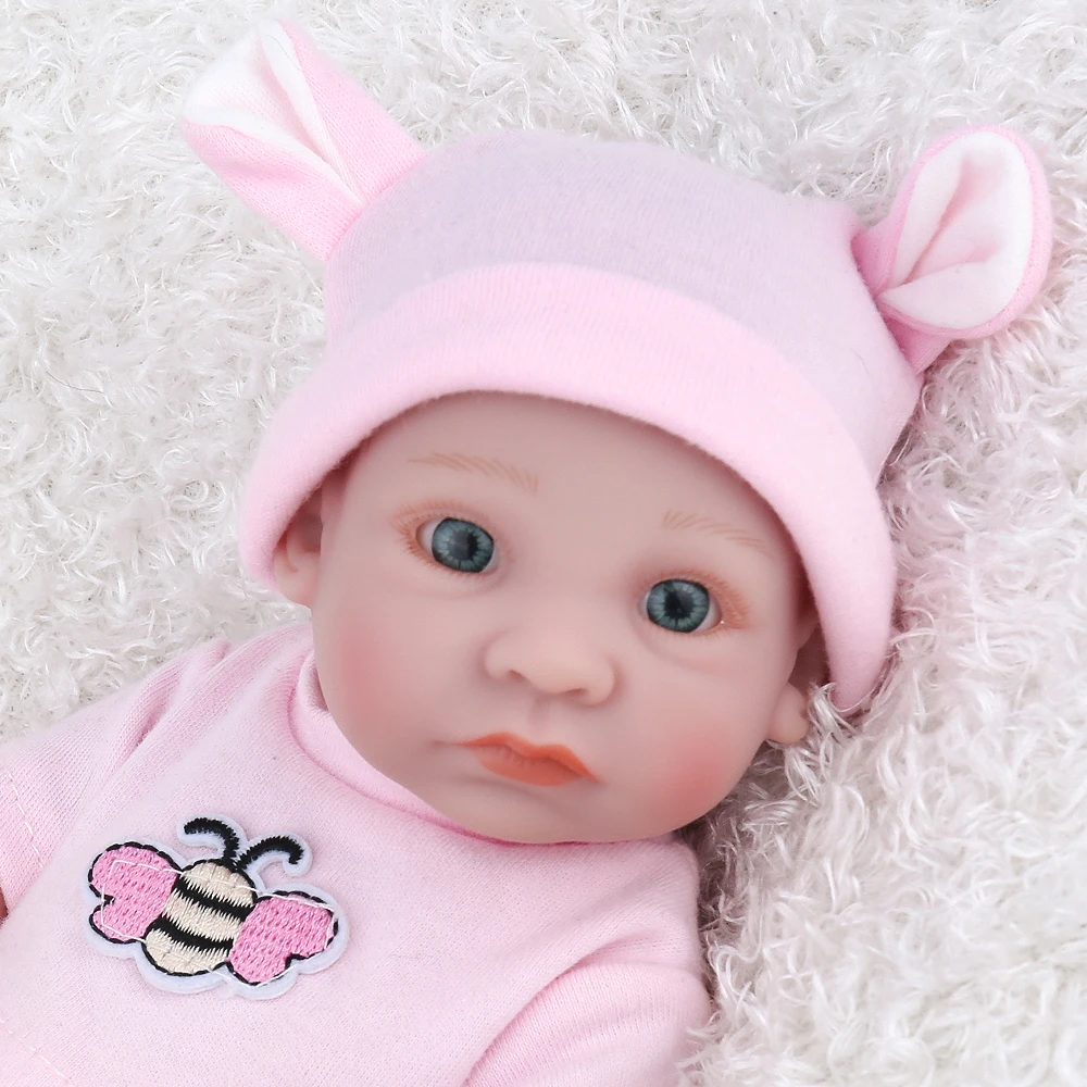 NPKDOLL мини 11 дюймов мягкие полностью тела силиконовые куклы Reborn спящие
