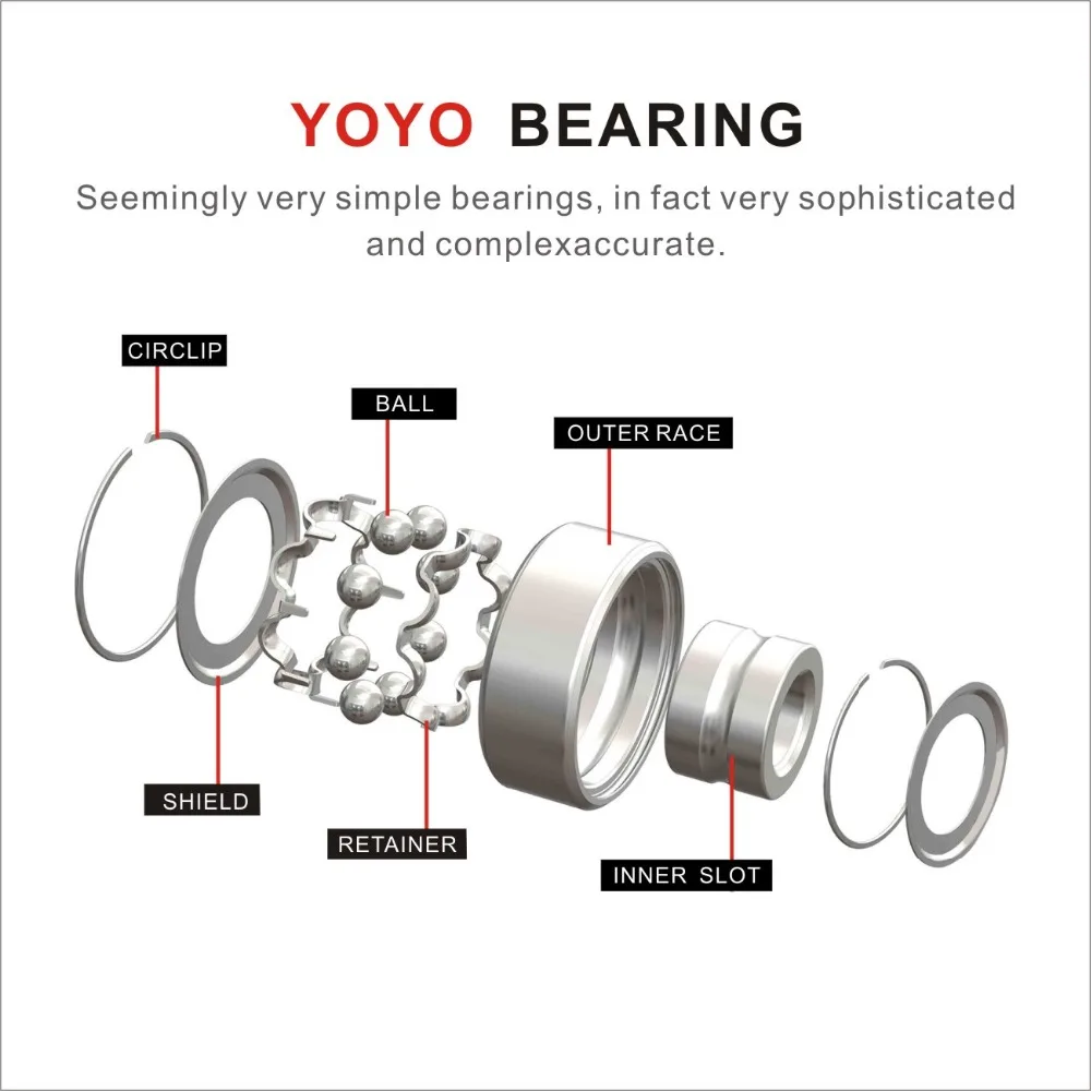 4 шт./лот подшипник yoyo для профессиональных металлических шариков YoYo R188T стальной