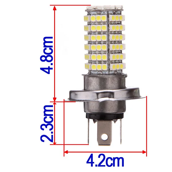 Лучшая цена 1 шт. H4 120 светодиодный 3528 1210 SMD чистый белый автомобильный светильник