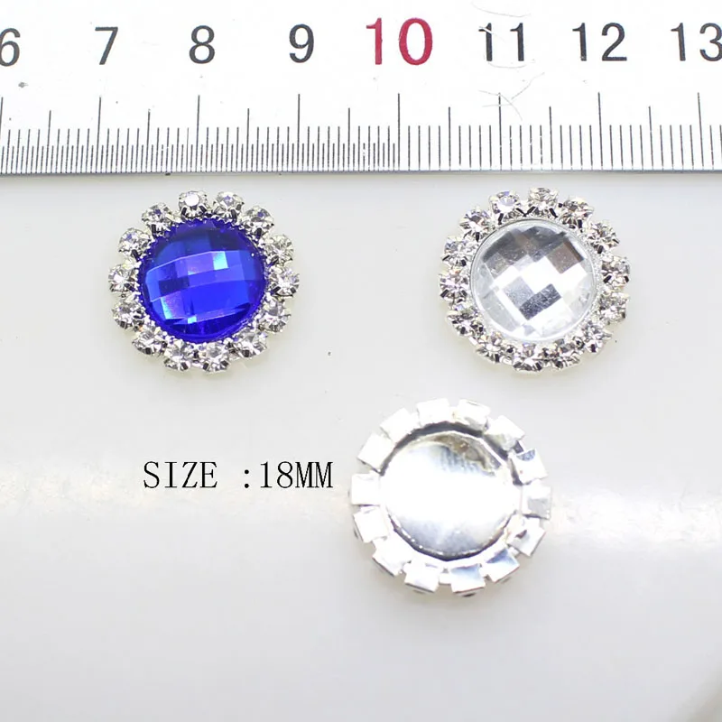 Горячая 10 шт/lot18MM круглая кнопка со стразами ремесло украшения материал DIY