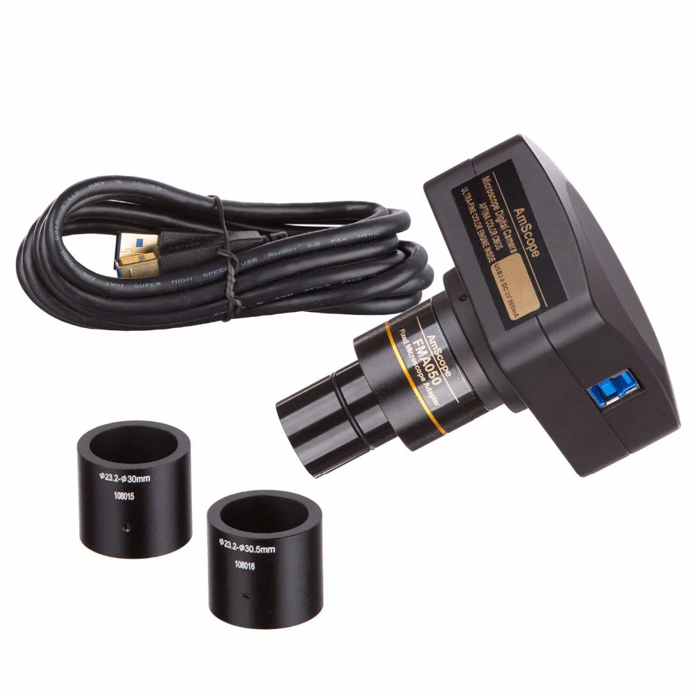 Микроскоп AmScope MU1803 18MP USB3.0 с видеокамерой в реальном времени + комплект для