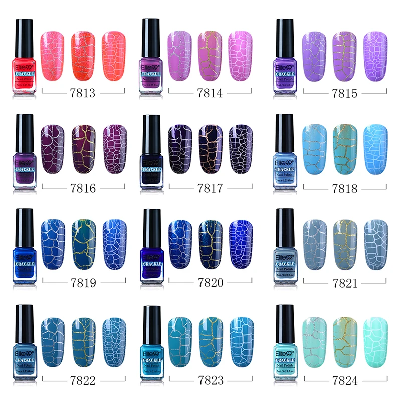 Elite99 7 мл бусины кракле лак для ногтей волшебное трещины красочный Нейл-арт Лаки