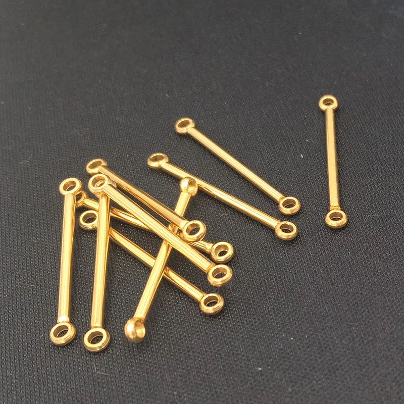 Комплект соединителей для сережек Touredbeads  из нержавеющей стали с позолотой 18К (10 шт.)