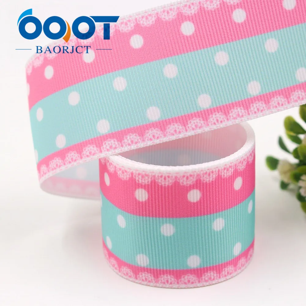 OOOT BAORJCT I-19308-548 38mm 10yards flower Thermal transfer Printed grosgrain Ribbons bow cap DIY accessories decorations | Дом и сад