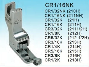 CR3/32K (2111/2H) COMPENSATING FEET FOR KNIT FOR JUKI BROTHER TYPICAL JACK SIRUBA PFAFF MITSUBISH TOYATA