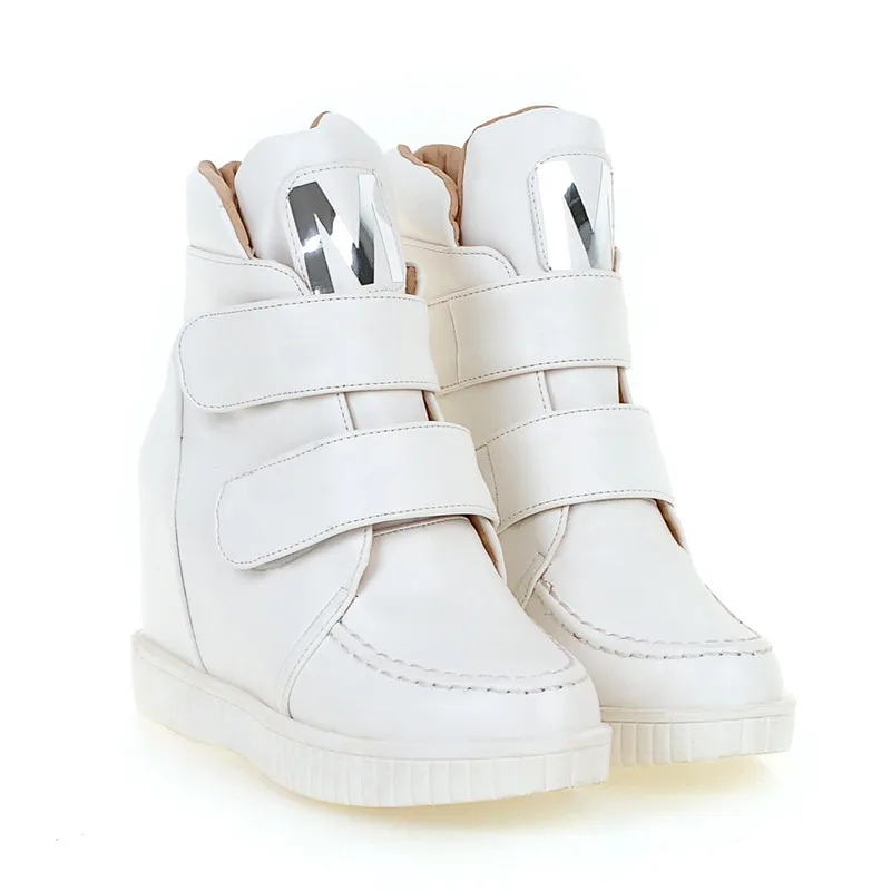 Женские ботильоны на липучке Smirnova Зимние с круглым носком увеличивающие рост для