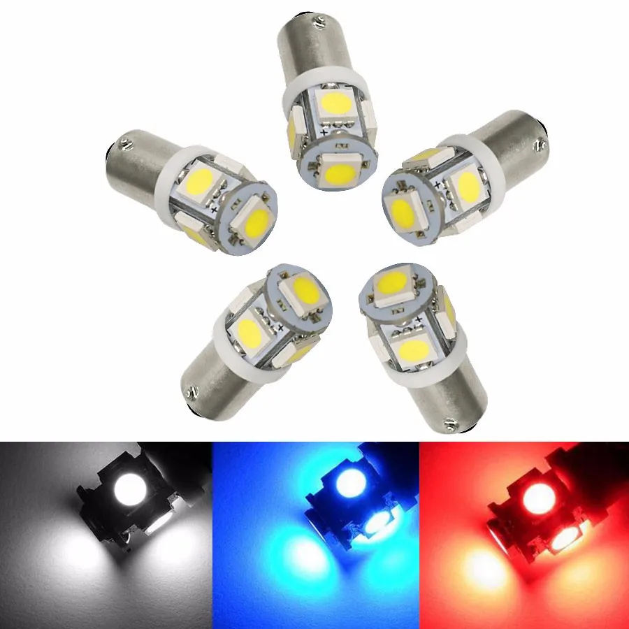 10x T11 BA9S 5050 5-SMD LED White Light Bulb Car light Source 12V Lamp T4W 3886X H6W 363 | Автомобили и мотоциклы