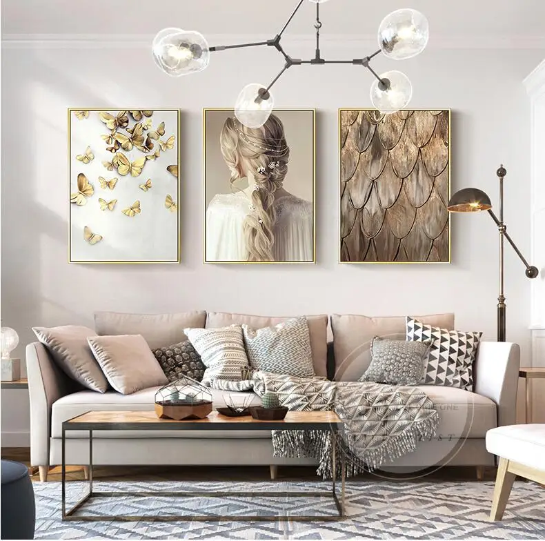 Печатные плакаты картины живопись для гостиной в скандинавском стиле Женщины