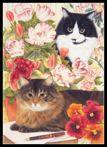 

Embroidery Counted Cross Stitch Kits Needlework - Crafts 14 ct DMC DIY Arts Handmade Decor - Desk Mates