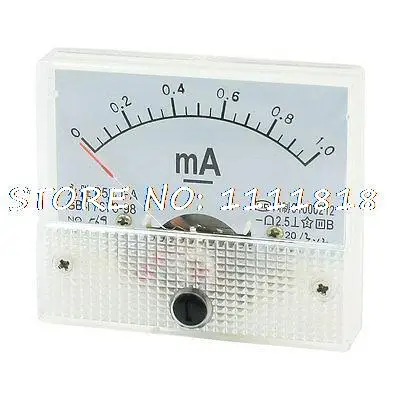 

85C1-A DC 0-1mA Прямоугольная форма аналоговый панельный метр Амперметр Датчик