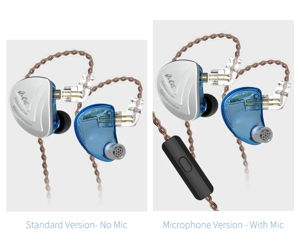 KZ AS16 16BA блоки сбалансированные арматура Hifi бас в ухо монитор наушники шумоподавления наушники для телефона
