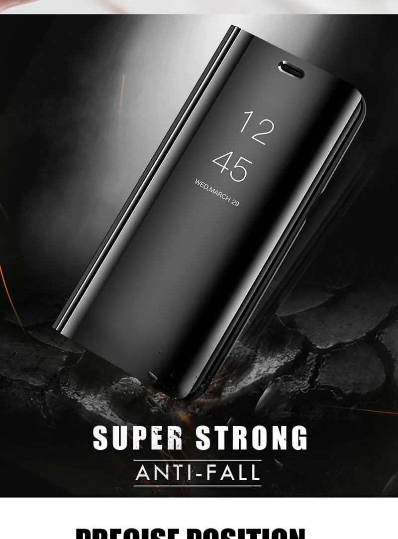 Зеркальный флип-чехол для samsung S10plus S10 S8 S9 Plus на A3 A5 A7 J3 J5 J7 J6 плюс J8 A6 A9 S7 S6 Edge Note 8 9 крышка