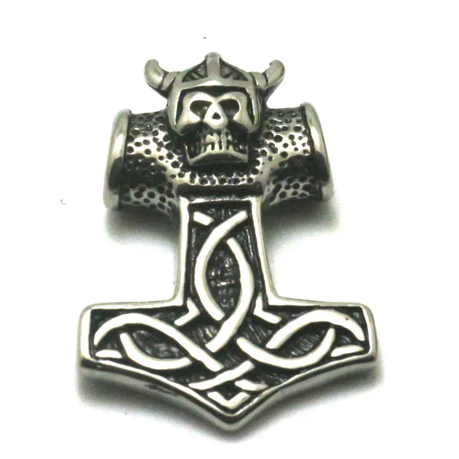 

Cool 316L Stainless Steel Cool Skull Hot Thor's Hammer Newest Pendant