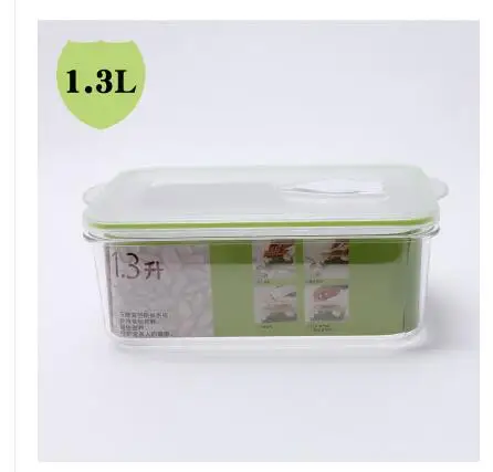 1.3L Вакуумные герметичные контейнеры для хранения пищевых продуктов с герметичными защитные крышки вакуумная коробка для хранения холодильник коробка для хранения продуктов - Цвет: 1.3L