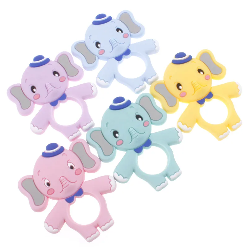 Прорезыватель для зубов из силикона милый детский кулон 10 шт. Bpa Бесплатная