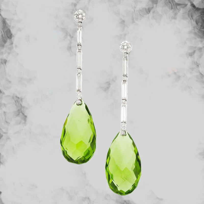 2019 Новые Модные Зеленые Стразы с украшением в виде кристаллов свисающие серьги