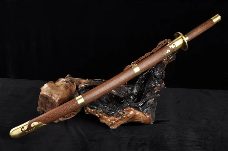 Лезвие из нержавеющей стали китайский нож Tai Ji Wu Shu меч Broadsword латунные фитинги |