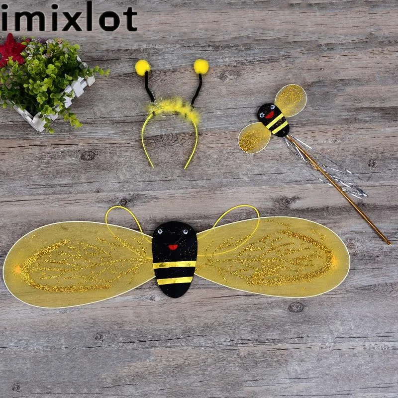 Детский маскарадный костюм Imixlot 3 шт./компл. с крыльями шмеля антенной повязкой на
