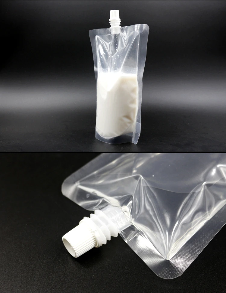 Прозрачный пластиковый пакет с носиком для бутылки 13 х20 см 500 мл 50 шт. | Дом и сад