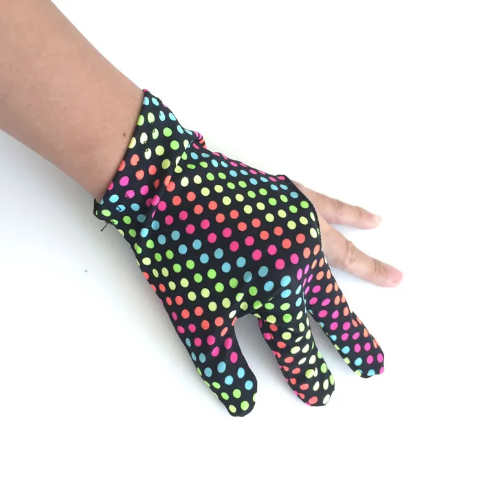 Перчатки для снукера в бассейн Jassinry 2017 цветные перчатки с круглыми точками и