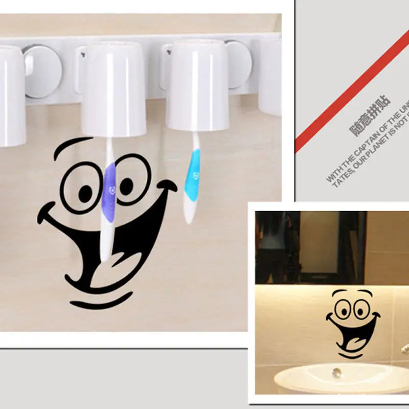 Наклейки на унитаз Улыбка персонализированное украшение мебели наклейки стену